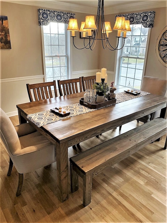 Rustic Farmhouse Dining Table Dining Room Set Dining Room - Et
