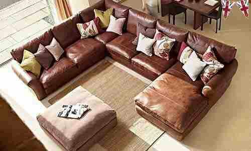 Pin by Jon Pugh on Dream Home | Leather corner sofa, Brown sofa .