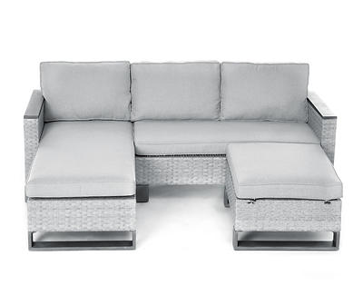 Broyhill Chico All-Weather Wicker Cushioned Patio Sofa Chaise .