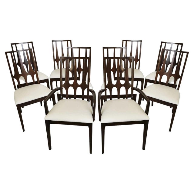 Ten Mid-Century Modern Broyhill "Brasilia" Dining Chairs - Set of .