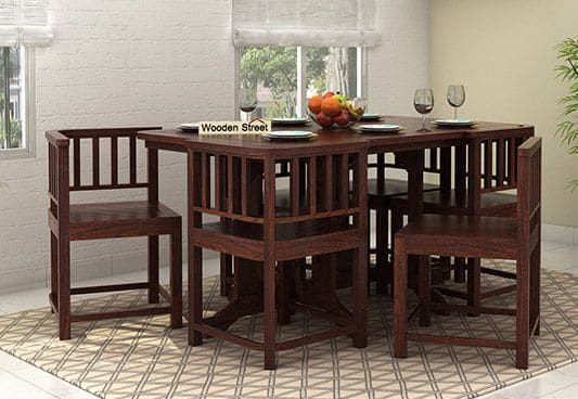 Cohoon 6 Seater Dining Set (Walnut Finish) | 6 seater dining table .