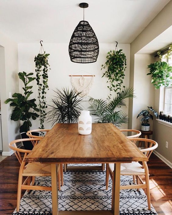 50+ Beautiful Boho Dining Room Ideas You Will Love | Small dining .
