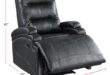 Black Faux Leather Recliner Chair - Transitional - Recliner Chairs .