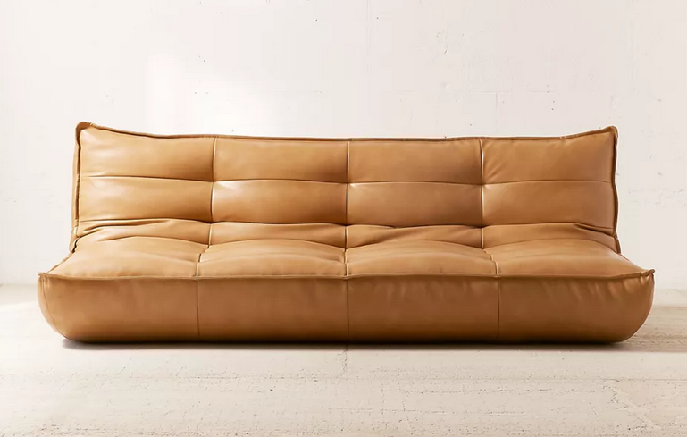 Greta Recycled Leather XL Sleeper Sofa — EcoBuilding Bargai