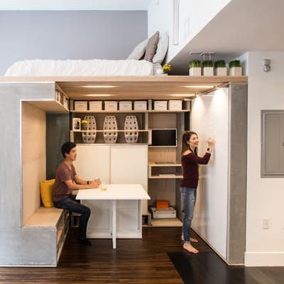 Multi-functional space-saving loft squeezed into small San .
