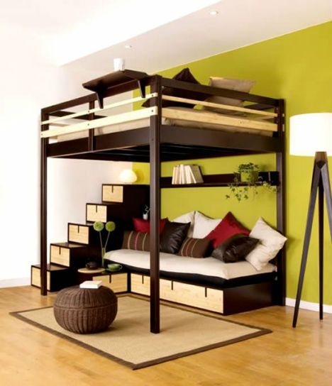 Buy loft beds with desk for your kid’s room to save space in a small room