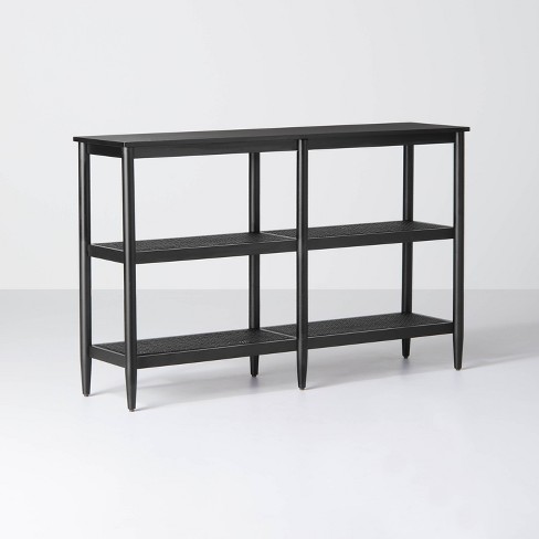 Wood & Cane 3-shelf Console Bookcase - Hearth & Hand™ With .