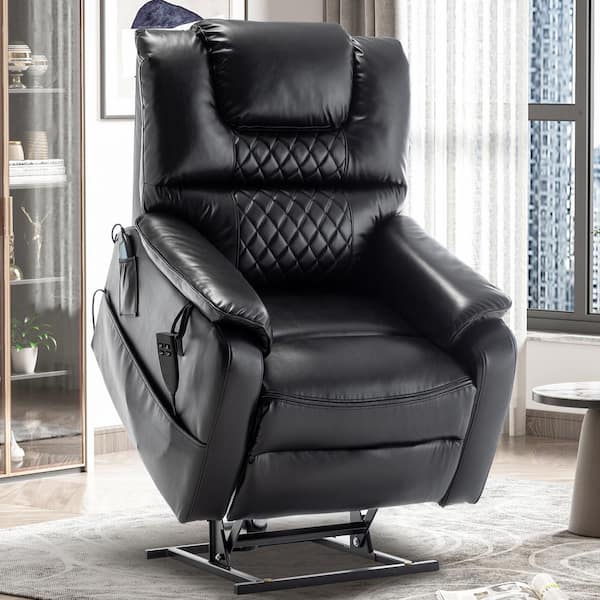 aisword Exclusive Big and Tall Faux Leather Power Lift Recliner .