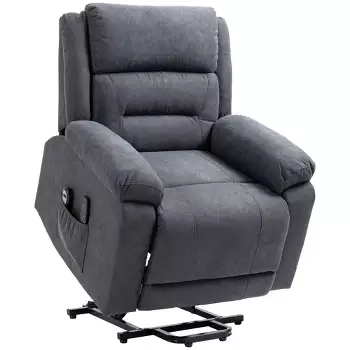 Homcom Electric Power Lift Chair, Pu Leather Recliner Chair For .