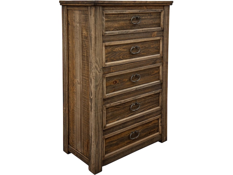 International Furniture Direct IFD1141CHT 5 Drawer, Chest, Pine Wo