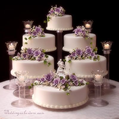 6 TIER CASCADING WEDDING CAKE STAND STANDS / 6 TIER CANDLE STAND .