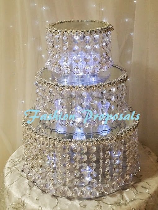 SALE Wedding Double tier crystal cake stand double tier. Cupcake .