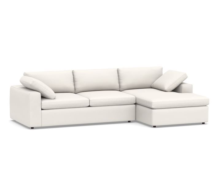 Dream Square Wide Arm Upholstered Sofa Chaise Sectional | Leather .
