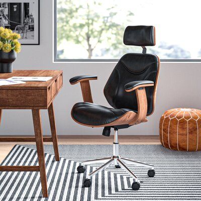 Corrigan Studio® Springer Executive Chair Upholstered, Leather in .