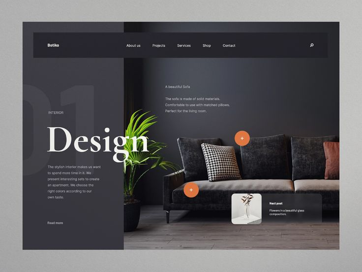 Design Interior - Website concept | Interior design website .