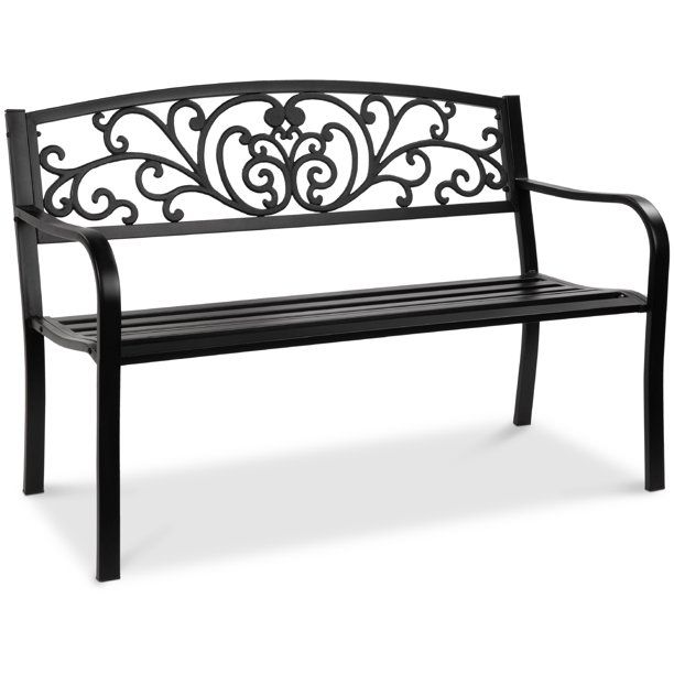 Best Choice Products Outdoor Steel Bench Garden Patio Porch .