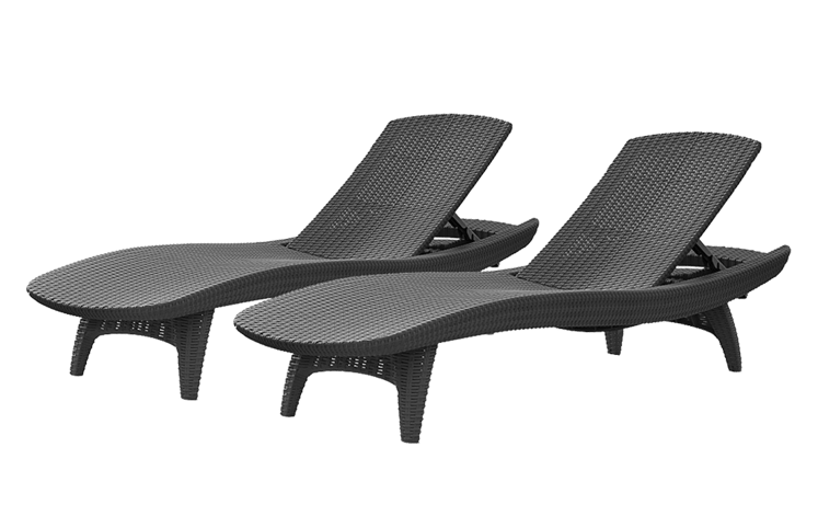 Graphite Pacific Chaise Lounge Set - Ket