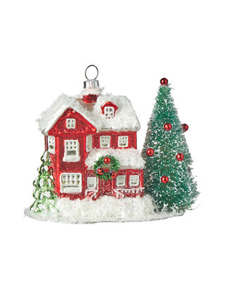 RAZ Imports Inc. Red Farmhouse Ornament | be