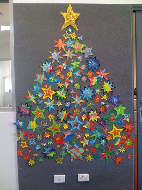 Grade 1's Christmas tree made of stars | Flickr - Photo Sharing .