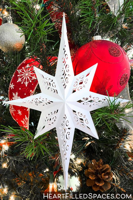 Easy Paper Christmas Star With Free SVG And PDF Templates