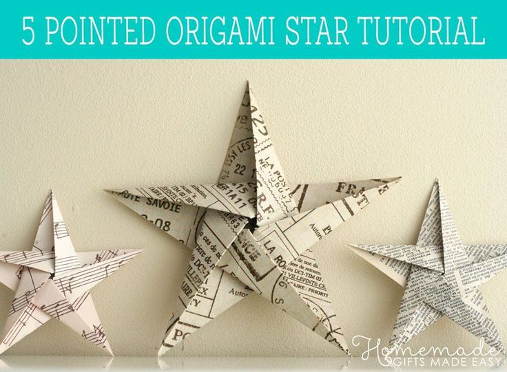 Folding 5 Pointed Origami Star Christmas Ornaments | Homemade .