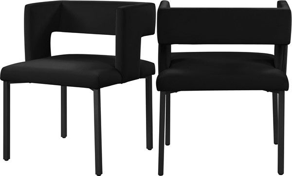 2 Meridian Furniture Caleb Black Dining Chairs | Black dining .