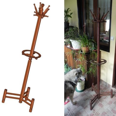 Coat stand with umbrella holder plan | Free furniture plans, Free .