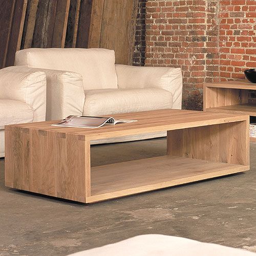 Oak Cube Coffee Table | Cube coffee table, Center table living .