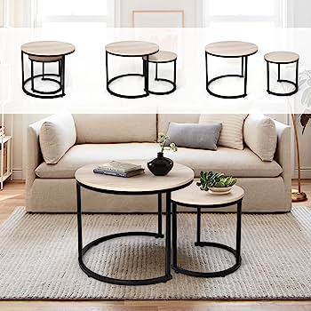 Amazon.com: Coffee Tables for Living Room - Small Round Coffee .