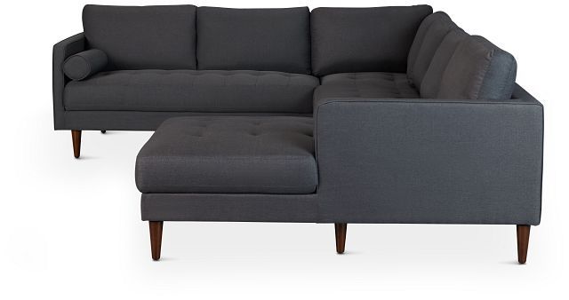 Rue Gray Fabric Medium Right Chaise Sectional | Sectional, Grey .