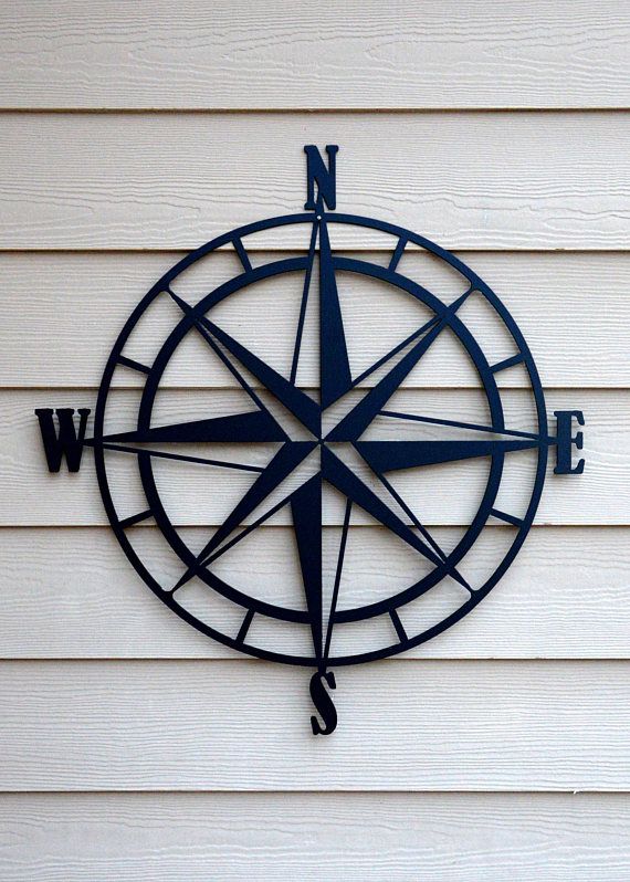Nautical Compass Rose Metal Wall Art - Etsy | Compass wall decor .