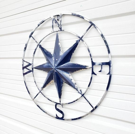 Large Compass Wall Decor Large Metal Compass Wall Art - Etsy .
