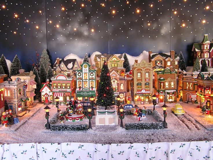 The Village Square | Christmas village display, Christmas tree .