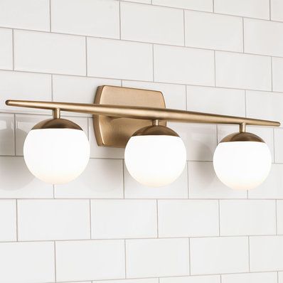 Linear Globe Vanity Light - 3 Light | Modern bathroom lighting .