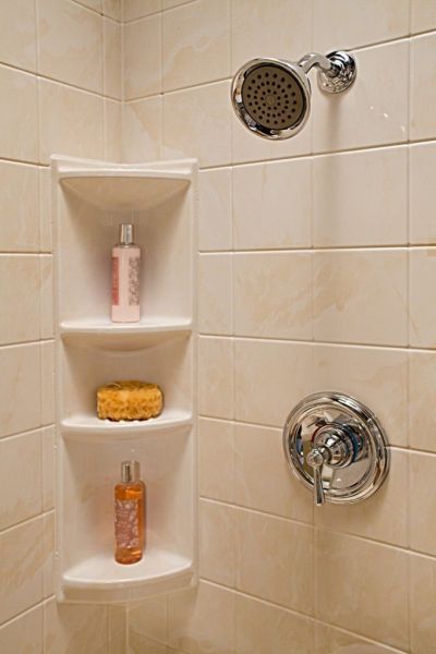 Standard Height Of Bathroom Fittings | Shower shelves, Shower .
