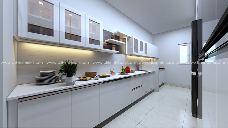 All-White Modular Kitchen | Modern kitchen design, Modular kitchen .