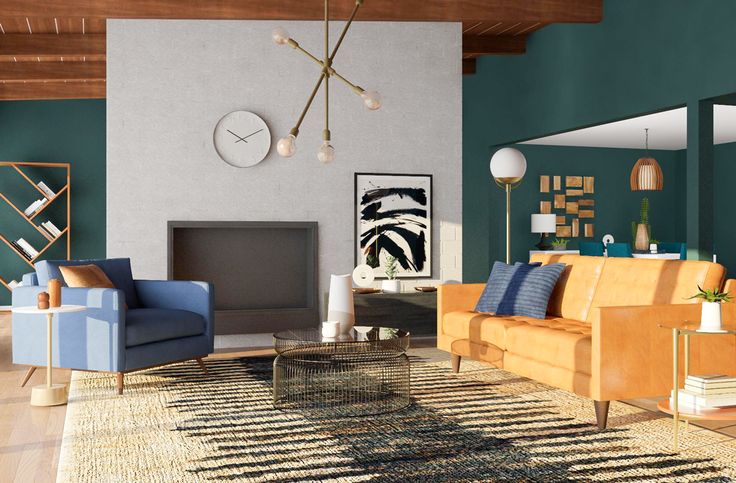 8 Mid-Century Modern Living Room Ideas We Love | Modsy Blog | Mid .