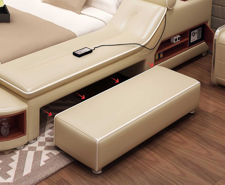 Aria Modern Multifunctional Smart Bed With Bluetooth Speakers .