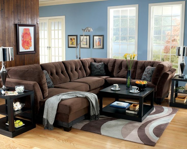 Furniturebarrel.com | Brown living room decor, Brown living room .