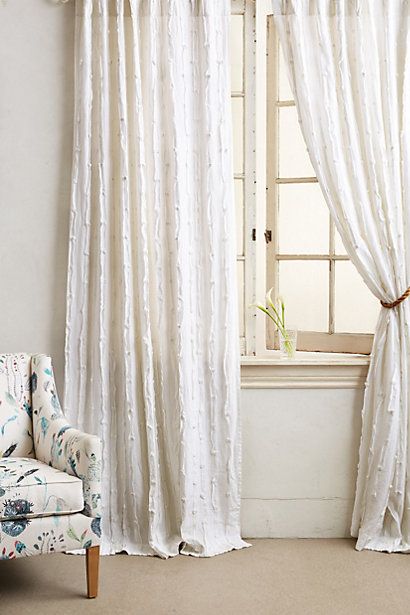 Textured Linen Curtain | Curtains living room, White curtains .