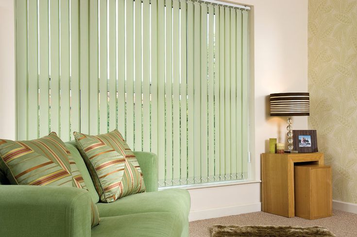 Contemporary green Vertical blinds for small living room with .