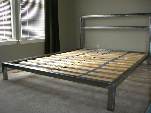 Custom Made Welded Platform Bed | Welded furniture, Steel bed .