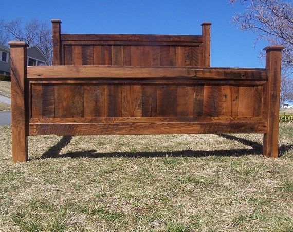 King Size Bed Frame Made From Reclaimed Oak | Wood bed frame .