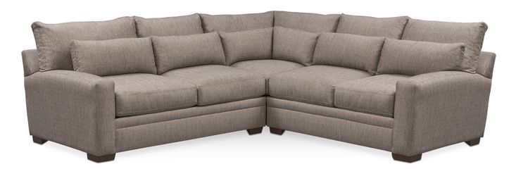 Winston 3-Piece Sectional | American Signature Furniture | Grey .