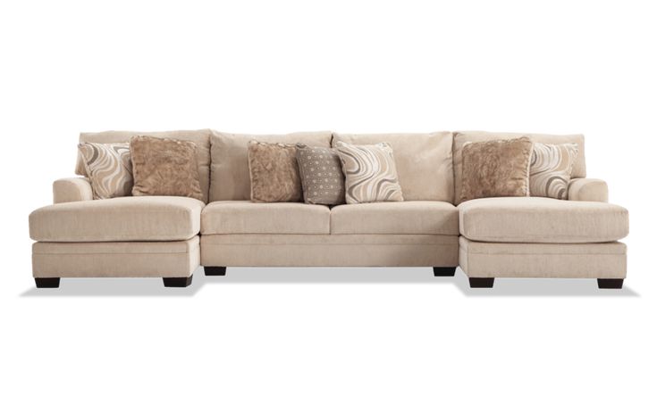 Luxe Cream 147'' 3 Piece Sectional | Sectional, 3 piece sectional .