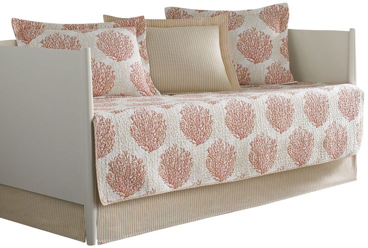Laura Ashley 5 Piece Coral Coast Daybed Cover Set, Floral | Daybed .