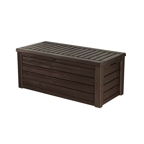 Keter Westwood 150 Gallon All Weather Outdoor Patio Storage Deck .