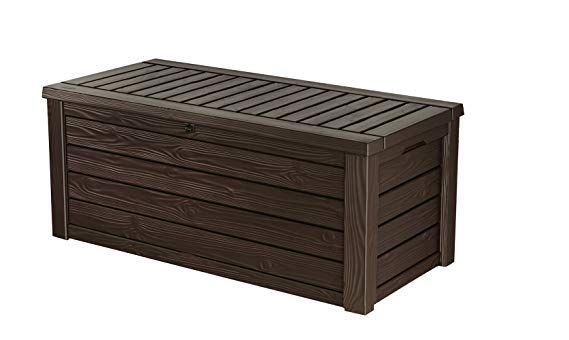 Keter Westwood 150 Gallon Resin Large Deck Box-Organization and .
