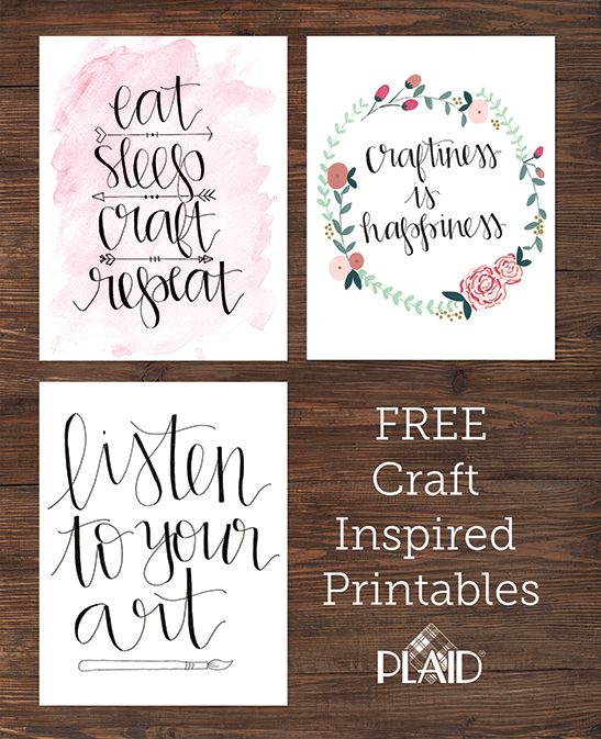 Free Craft & Creativity Quote Printables From Duality! | Plaid .