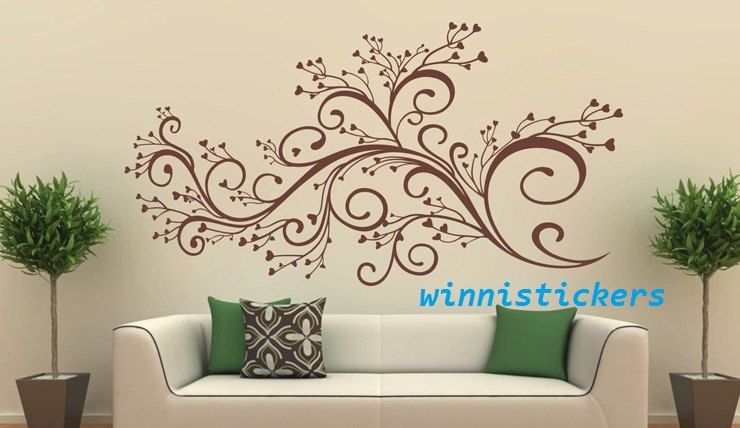 Vinyl Wall Decal Nature Design Tree Wall Decals Wall stickers .